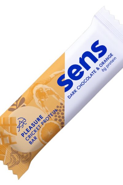 Baton proteinowy z mąką ze świerszczy - gorzka czekolada z pomarańczą Sens Pleasure