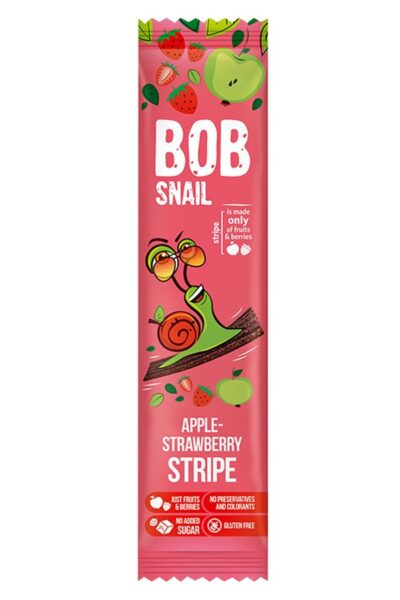 Bob Snail Stripe jabłkowo-truskawkowy 14g