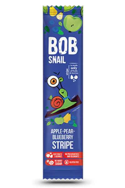 Bob Snail Stripe jabłko-gruszka-borówka 14g