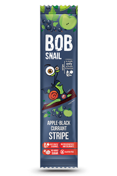 Bob Snail Stripe jabłko-czarna porzeczka 14g
