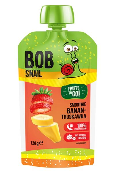 Smoothie bananowo-truskawkowe bez dodatku cukru Bob Snail