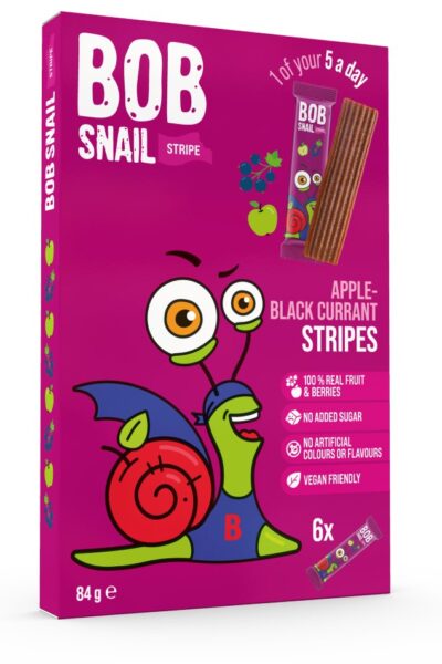 Bob Snail paski owocowe jabłko-czarna porzeczka 84g