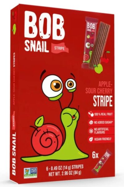 Bob Snail paski owocowe jabłko-wiśnia 84g