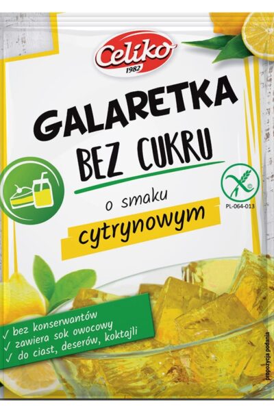 Galaretka bez cukru cytrynowa bez glutenu Celiko 14g