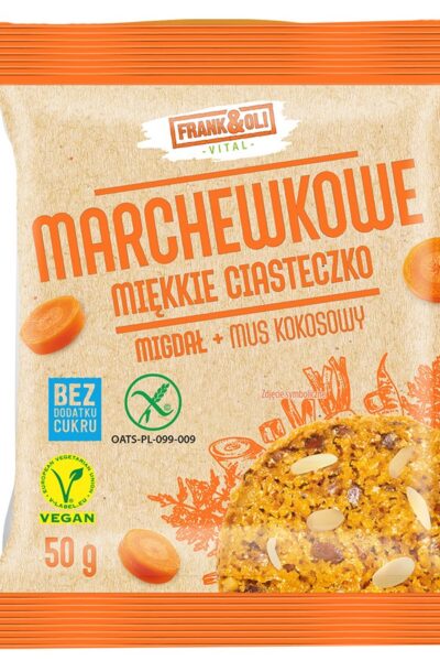 Miękkie ciastko marchewkowe z miąższem kokosowym i rodzynkami