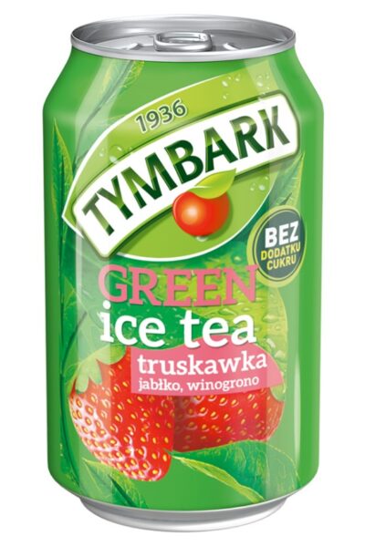 Green Ice Tea truskawka bez dodatku cukru Tymbark 330ml