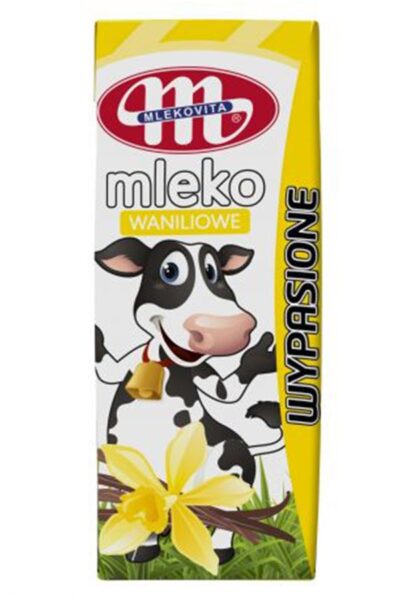 Mleko UHT Wypasione o smaku waniliowym Mlekovita
