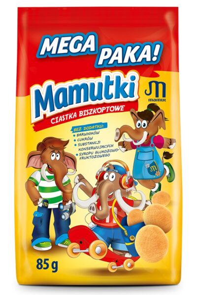 Mamutki - ciastka biszkoptowe bez dodatku cukru 85g