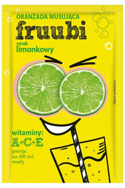 Oranżadka FRUUBI - limonkowa Delecta 23g