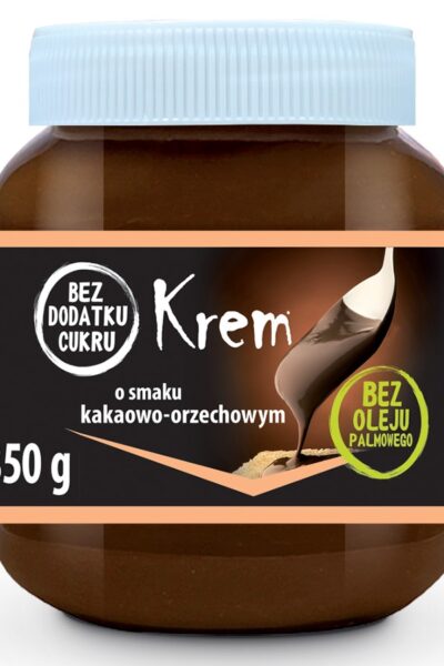 Krem o smaku kakaowo-orzechowym bez dodatku cukru i oleju palmowego CD