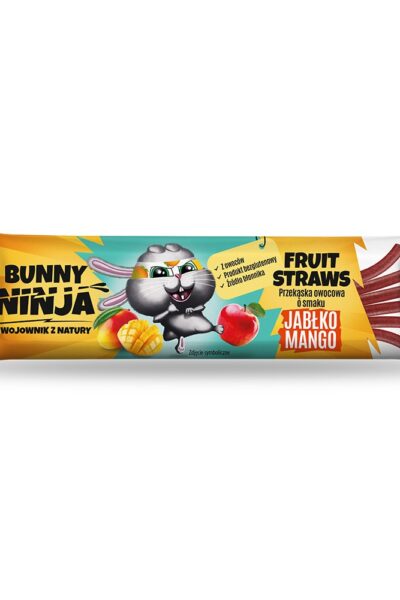 Przekąska owocowa o smaku jabłko-mango Fruit Straws Bunny Ninja