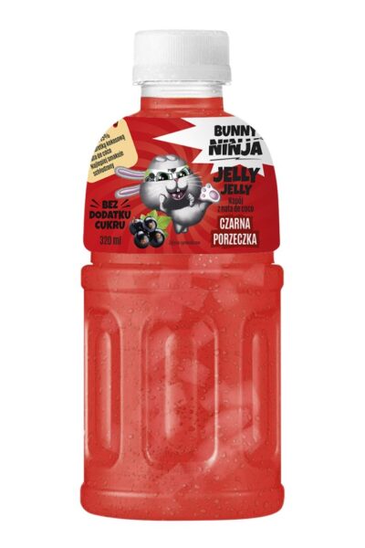 Napój z sokiem z czarnej porzeczki NFC oraz galaretką kokosową Bunny Ninja