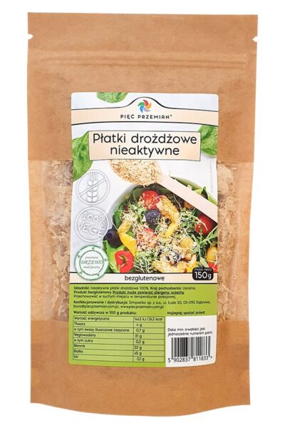 Płatki drożdżowe nieaktywne bezglutenowe Pięć Przemian 150g