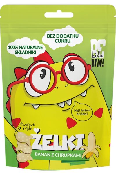 Żelki banan z chrupkami BeRaw Kids