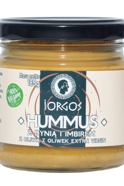 Hummus z dynią i imbirem z oliwą z oliwek exv Iorgos