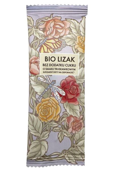Bio Lizak o smaku truskawkowym bez dodatku cukru Lizuu BIO 6g