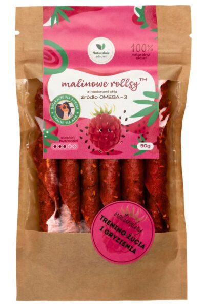 Malinowe rollsy z nasionami chia Naturalnie Zdrowi