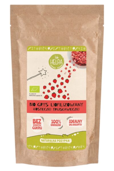 Grys liofilizowany Kosteczki Truskaweczki BIO Helpa