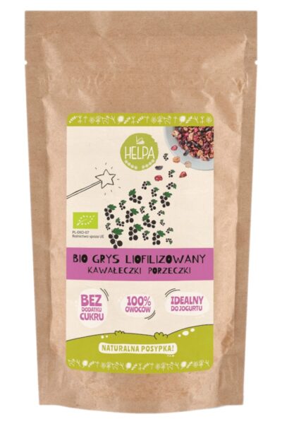 Grys liofilizowany Kawałeczki Porzeczki BIO Helpa