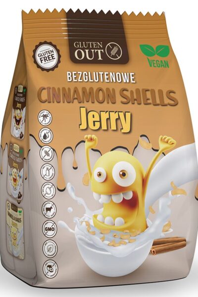 Muszelki śniadaniowe "Cinnamon Shells JERRY" - Cynamon Gluten Out