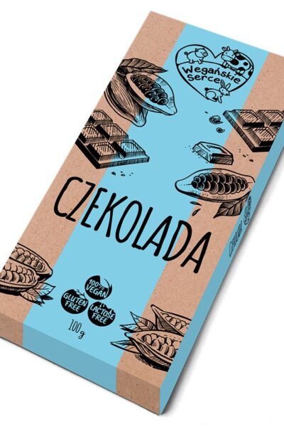 Wegańska czekolada mleczna (na bazie napoju ryżowego) Wegańskie Serce