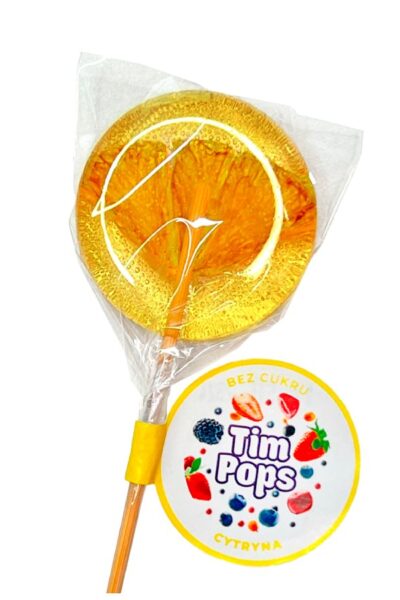 Lizak o smaku cytrynowym bez dodatku cukru