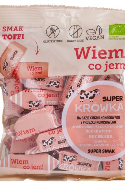 Krówki bezmleczne o smaku toffi bezglutenowe Super Krówka BIO 150g