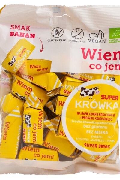 Krówki bezmleczne bananowe bezglutenowe Super Krówka BIO 150g