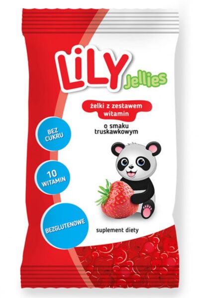 Żelki z zestawem witamin o smaku truskawki LILY Jelly