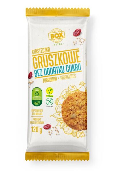 Ciastka gruszkowe żurawina + amarantus ZPC BOX