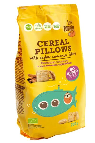 Poduszki zbożowe o smaku cynamonowym bez dodatku cukru EKO Super Fudgio