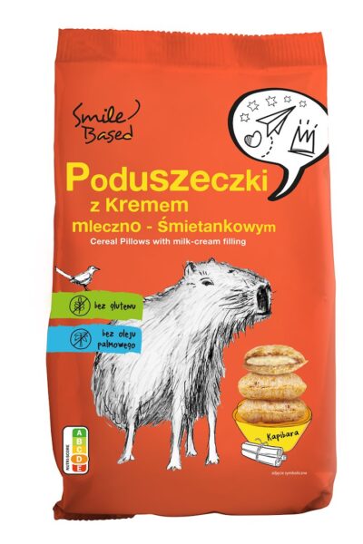 Poduszeczki zbożowe z kremem mleczno - śmietankowym SMILE BASED