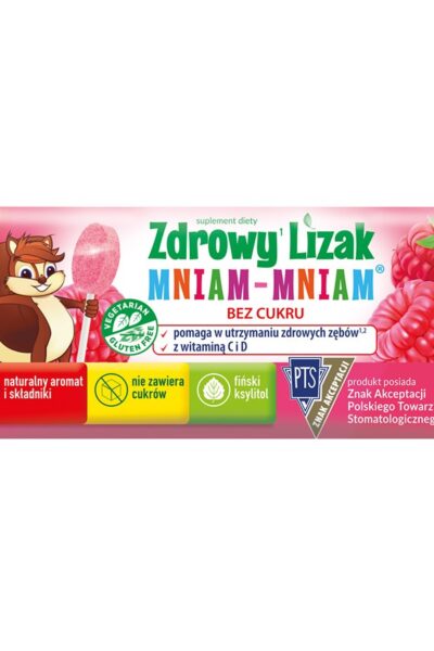Zdrowy Lizak Mniam-Mniam o smaku malinowym Starpharma