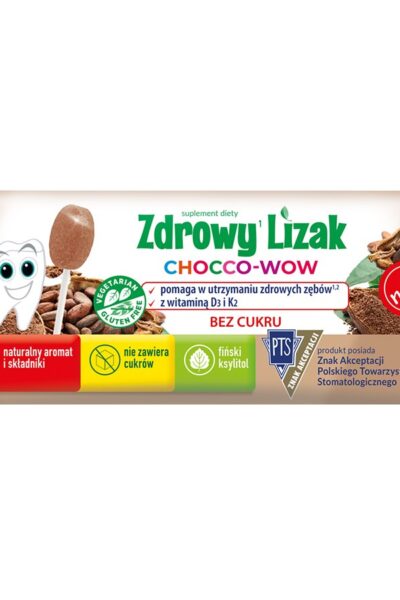 Zdrowy lizak Chocco-Wow o smaku kakao Starpharma