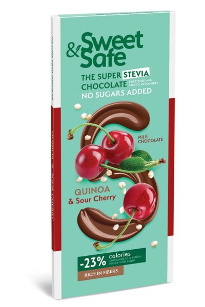 Mleczna czekolada - quinoa i wiśnia