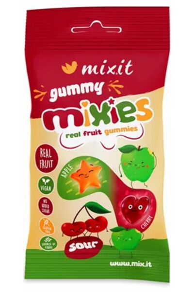 Owocowe Mixies - naturalne żelki o smaku jabłka i czereśni Mixit