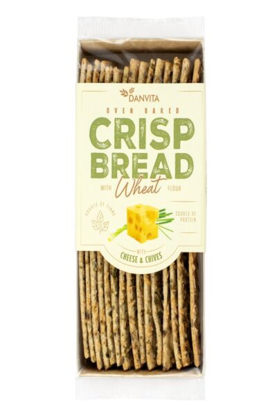 Płaskie chlebki pszenne z serem i szczypiorkiem Danvita
