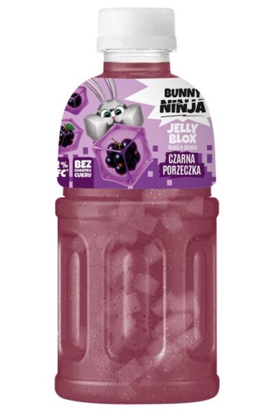 Napój z sokiem z czarnej porzeczki NFC oraz galaretką kokosową Bunny Ninja