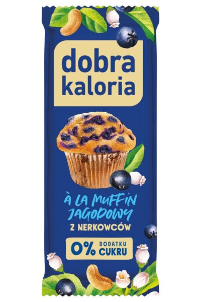 Baton z nerkowców a`la muffin jagodowy Dobra Kaloria